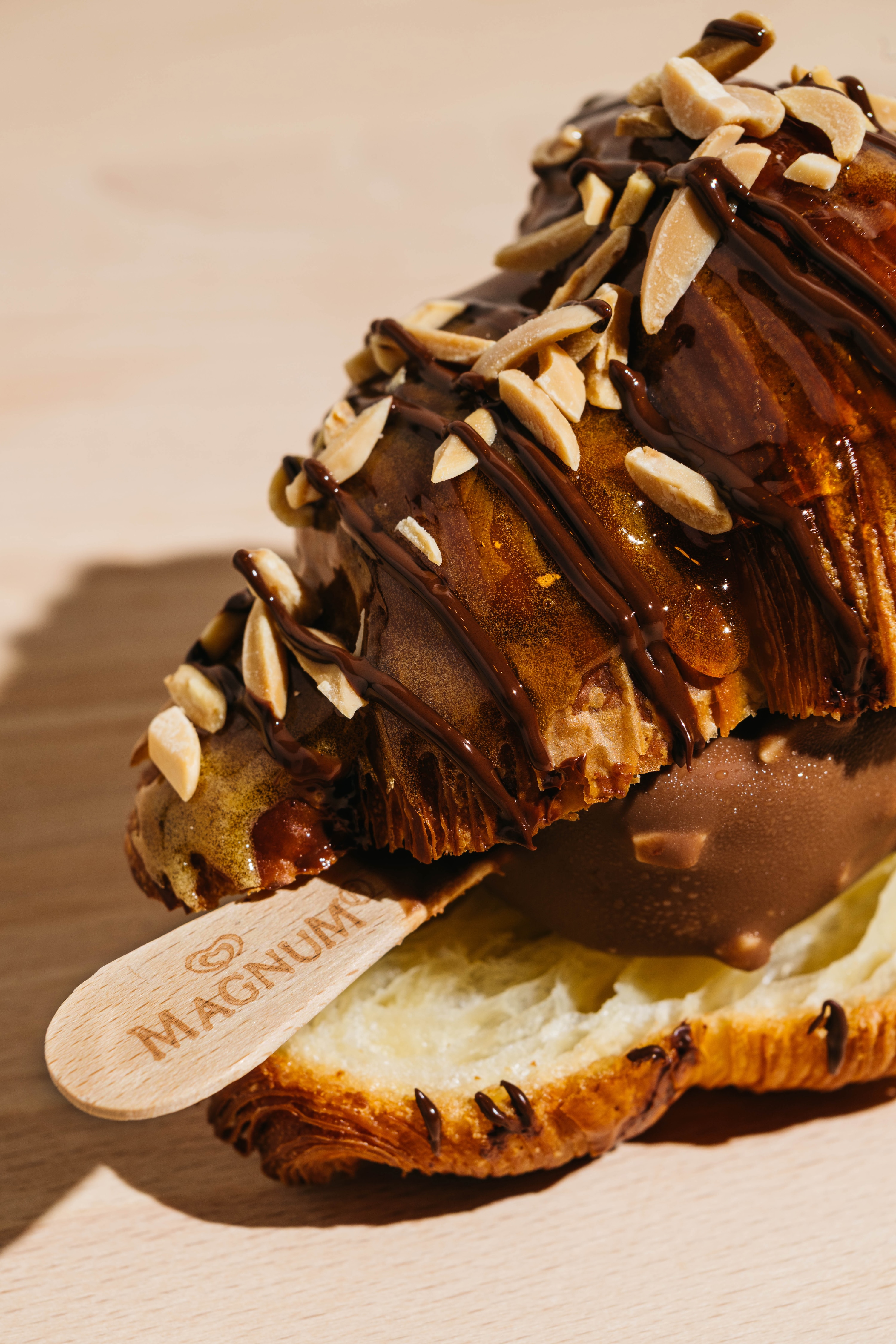 The indulgent M Bun: Magnum ice cream in a soft brioche bun.