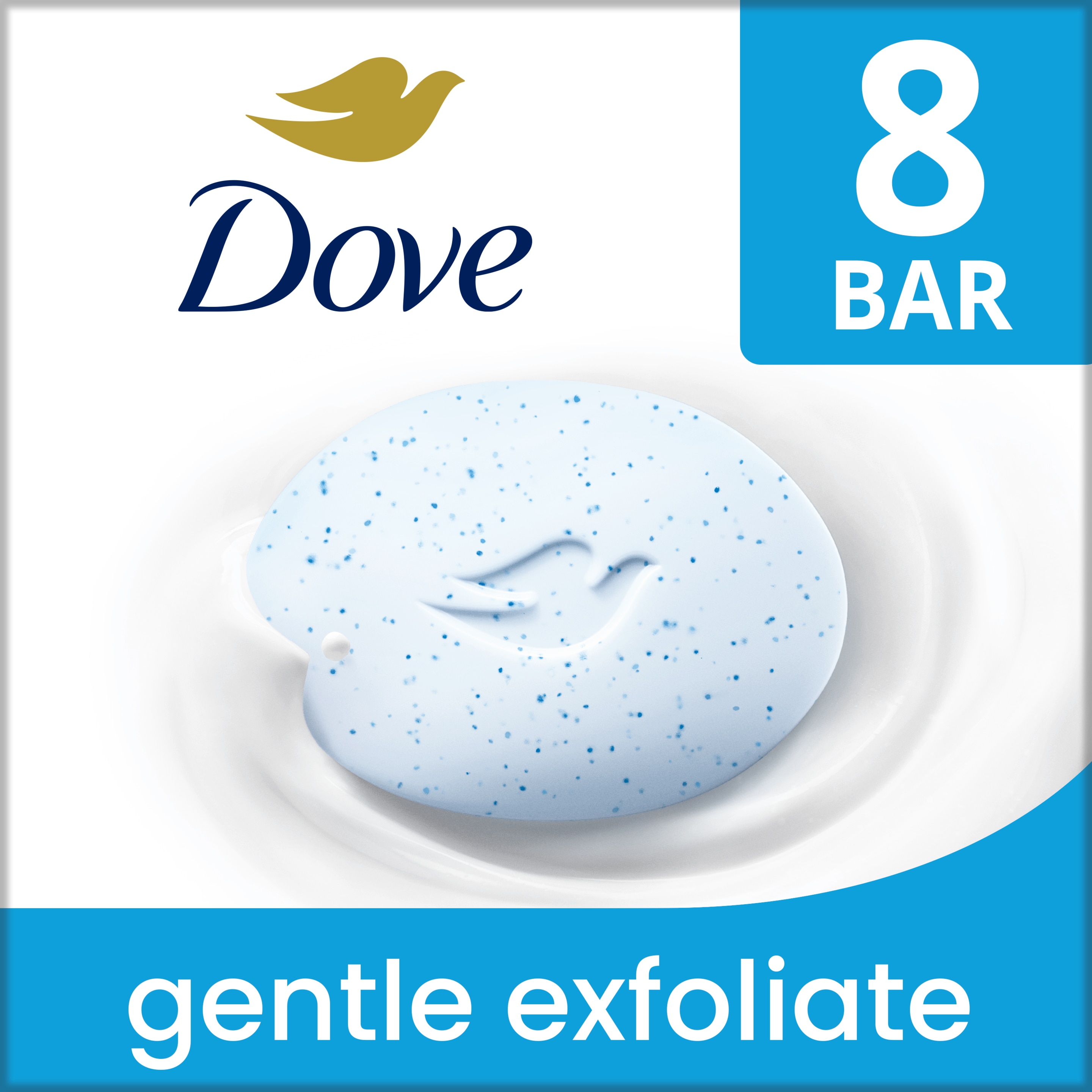 Dove Gentle Exfoliating Beauty Bar 8 Bar 3.75 oz packshot