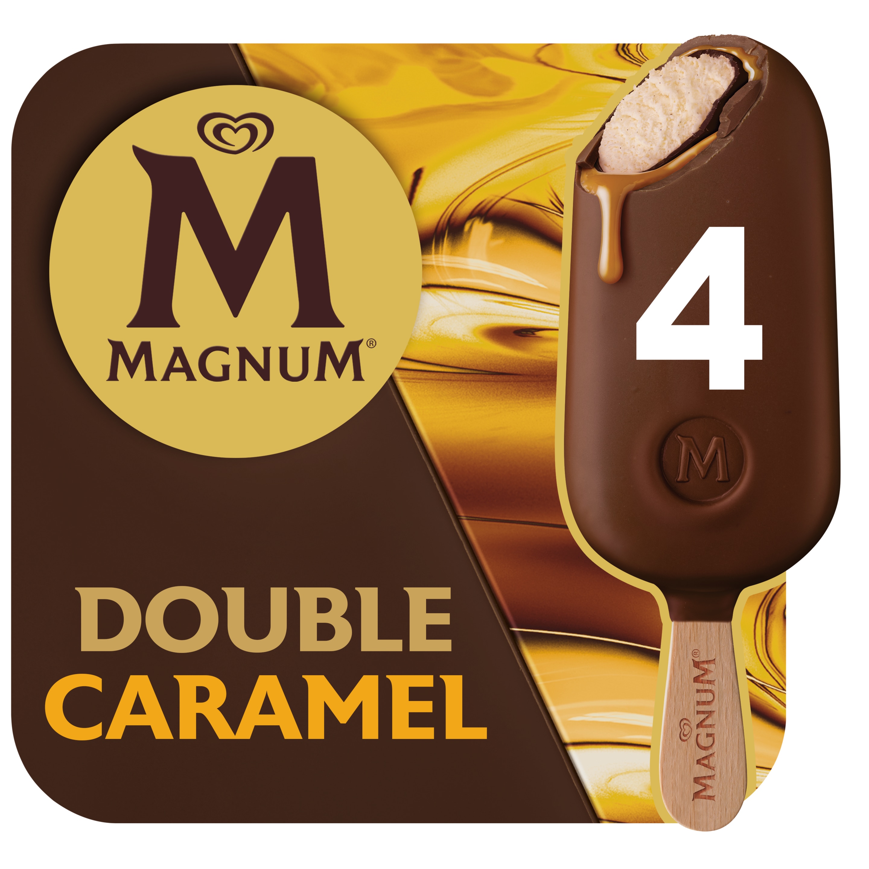 Magnum Glace Bâtonnet Double Caramel 4x85ml packshot