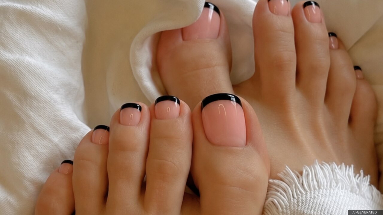 13. Black French Tips