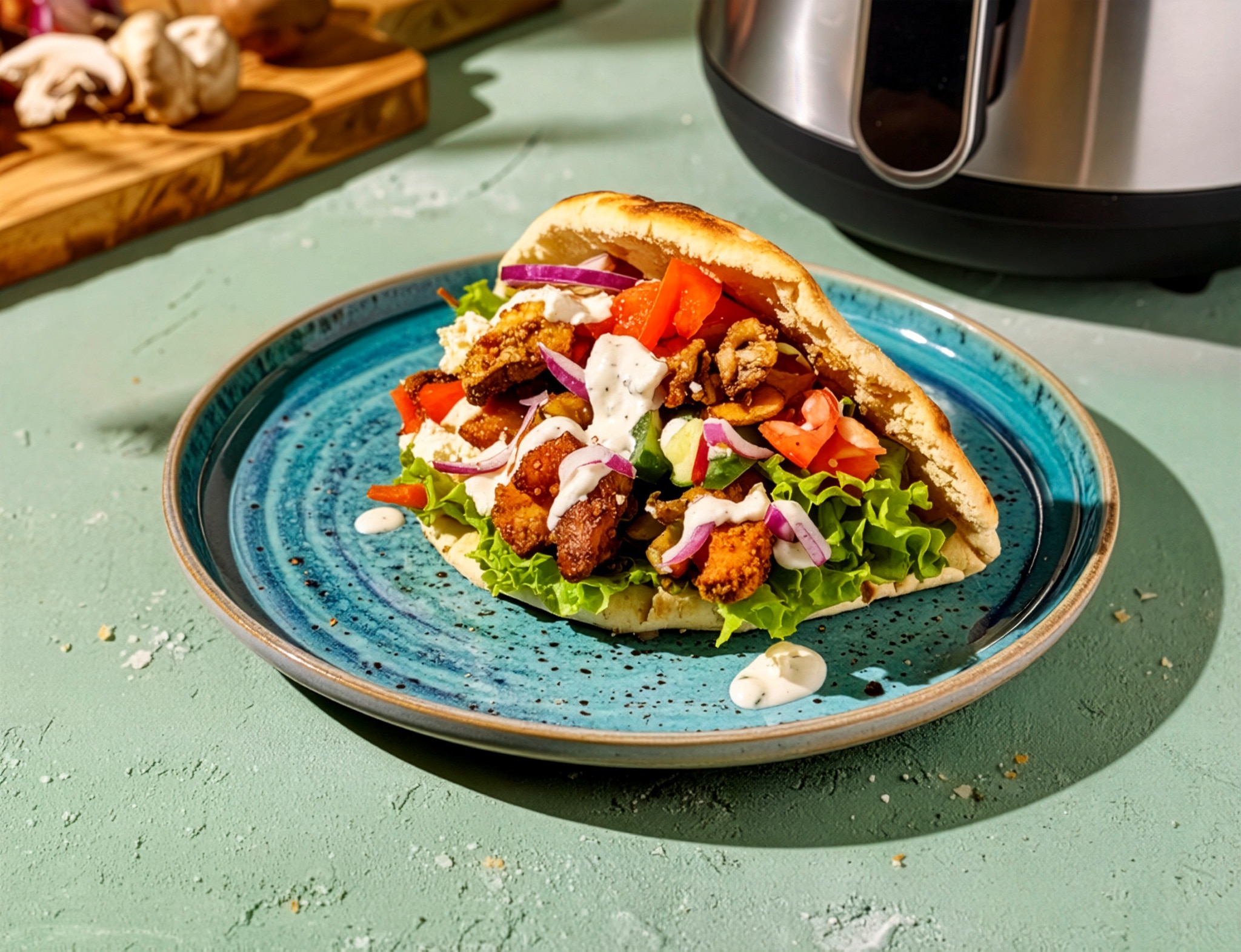 Champignon Döner Style aus dem Air Fryer 27 Min  recipe