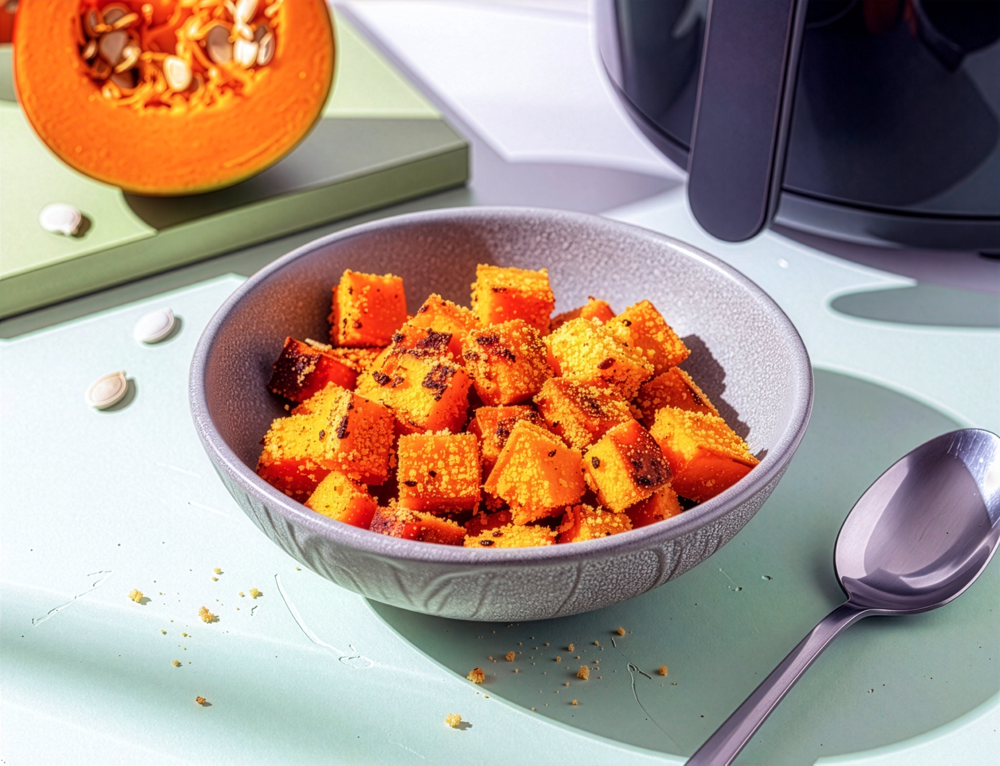 Kürbis mit Parmesan aus dem Air Fryer