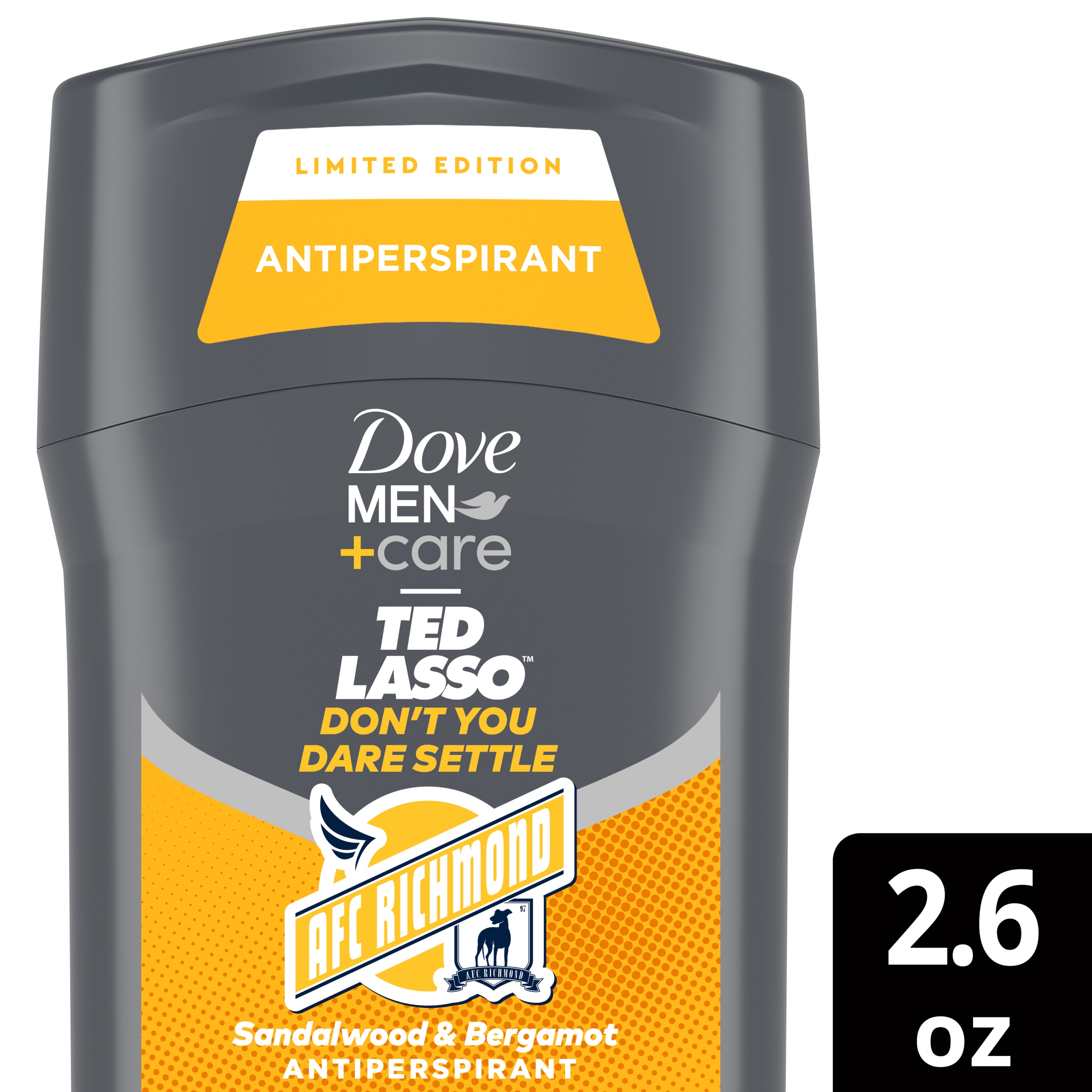 Dove Men+Care Ted Lasso Don't You Dare Settle Invisible Solid Stick 2.6oz packshot