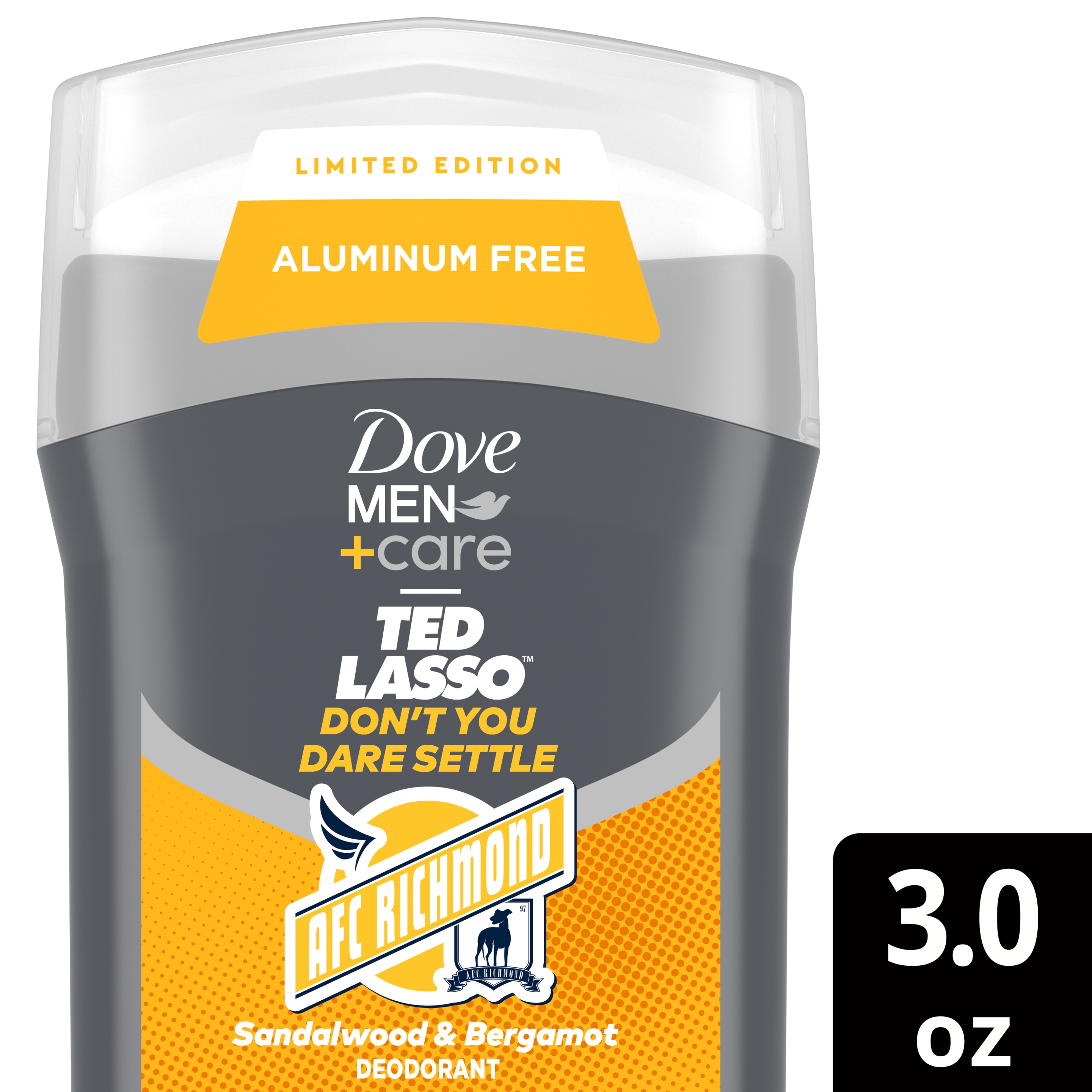 Dove Men+Care Ted Lasso Don't You Dare Settle Deodorant Stick 3oz packshot