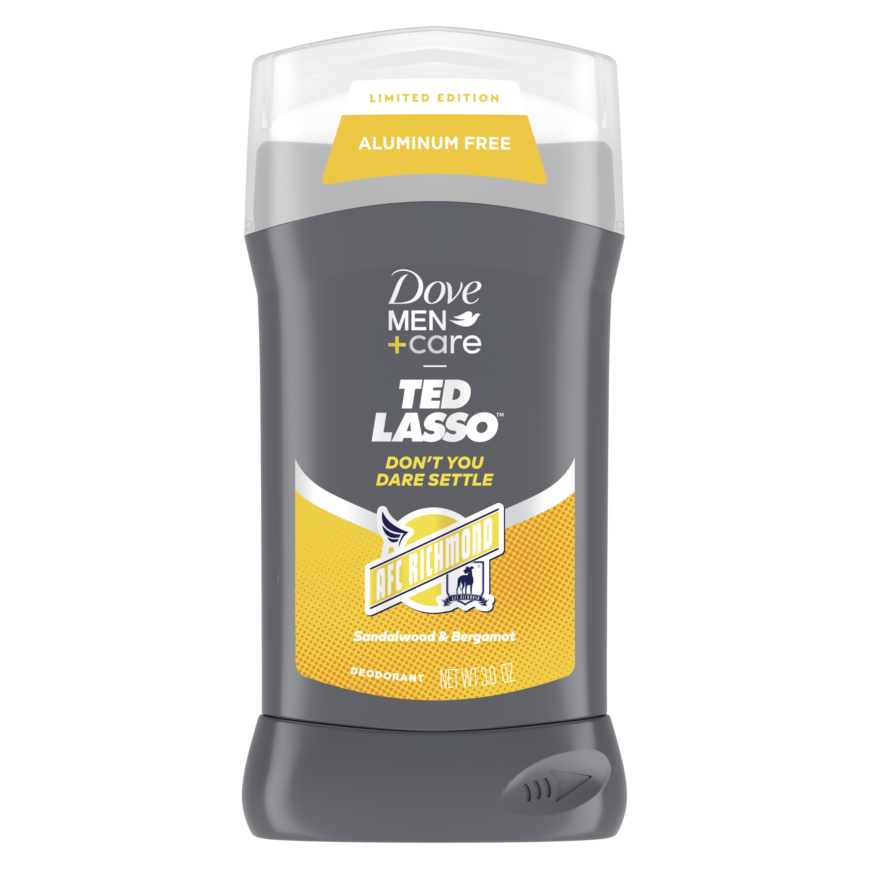 Dove Men+Care Ted Lasso Don't You Dare Settle Deo Stick 3oz packshot