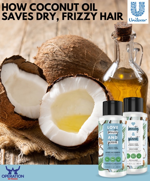 LBP coconut oil saves dry frizzy hair article