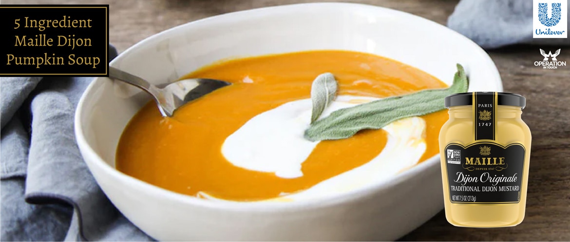 5 ingredient maille dijon pumpkin soup carousel