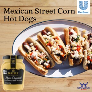 Maille mexican street corn hot dogs article