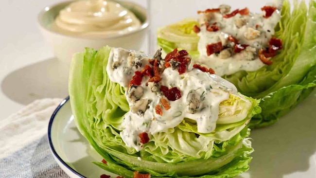 HBF wedge salad with keto ranch dressing