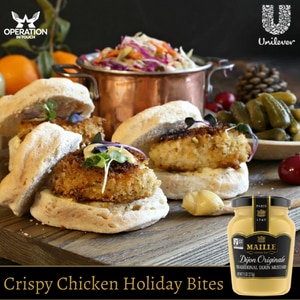Maille crispy chicken holiday bites article