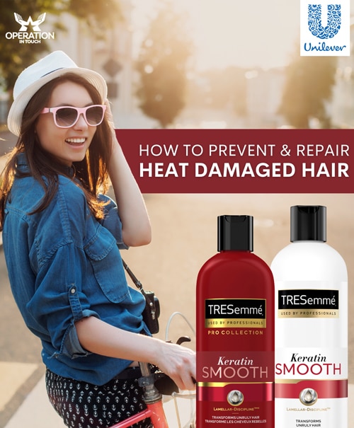 TRESemme prevent repair heat damaged hair article