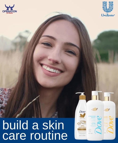 Dove build a skin care routine article