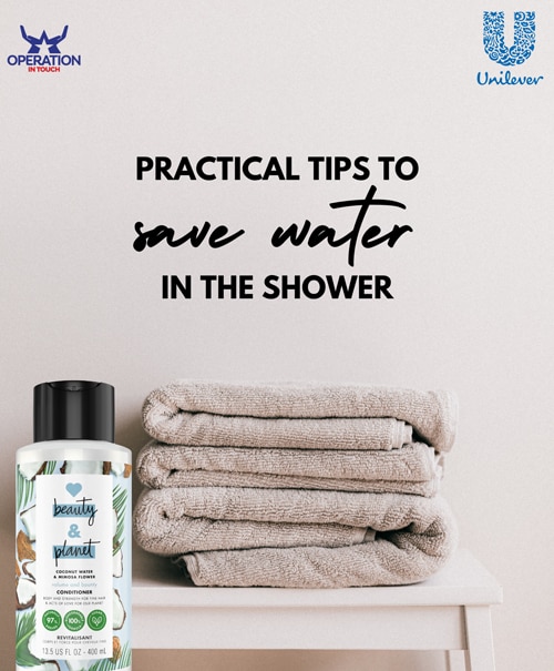 LBP practical tips to save water in the shower article