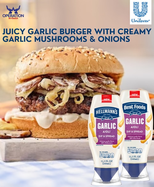 HBF juicy garlic burger article