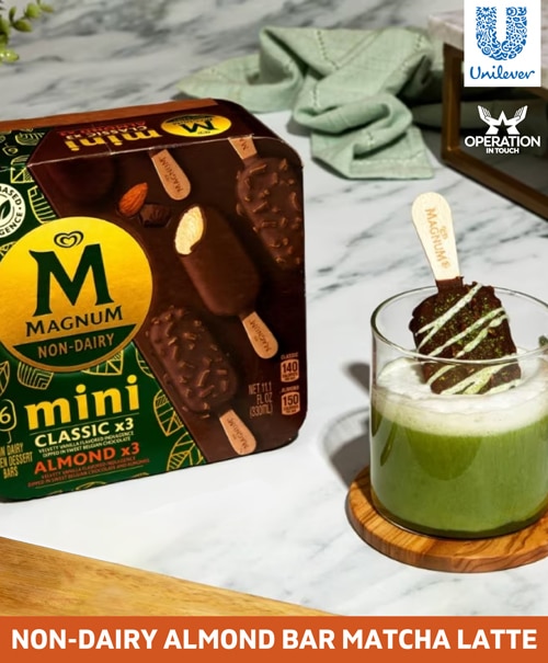 Magnum ND almond bar matcha latte article