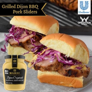 Maille grilled dijon bbq pork sliders article