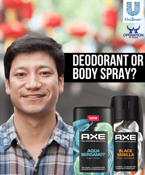 Axe deodorant or body spray article copy