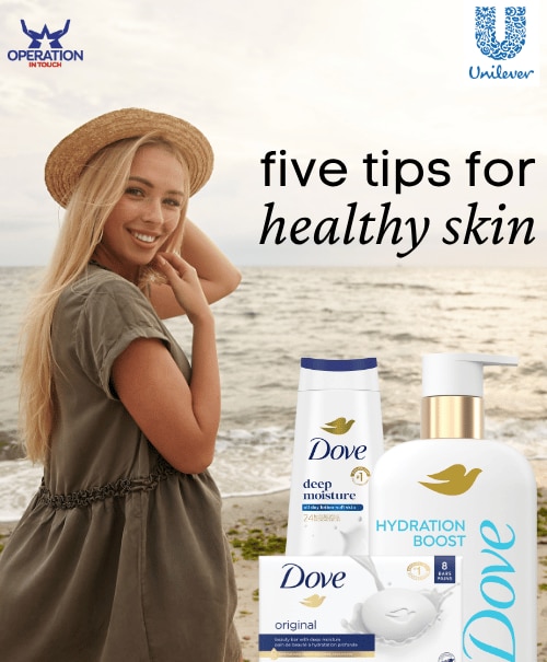 Dove five tips for healthy skin article 3