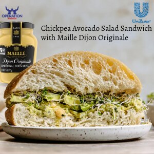 Maille chickpea avocado salad sandwich article