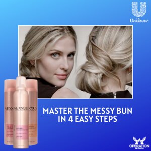 Nexxus master the messy bun article