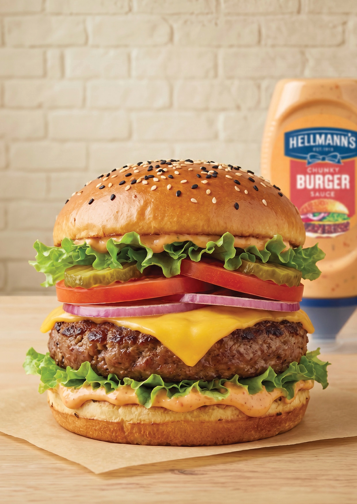 Smashed Burger mit Hellmann’s Chunky Burger Sauce 40 Minutes  recipe