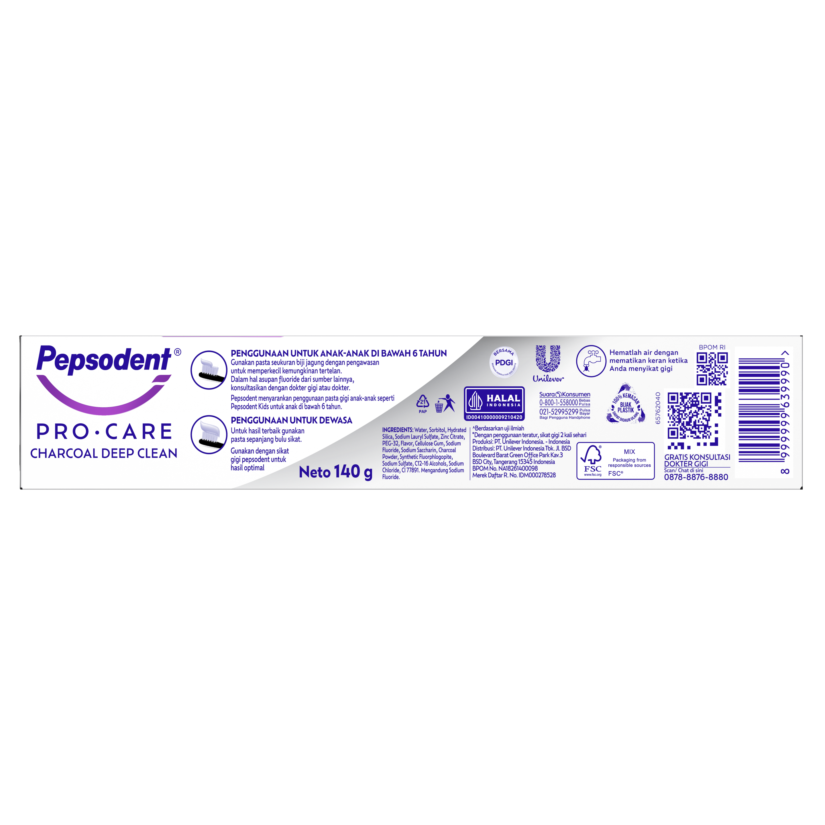 Pepsodent PRO CARE Charcoal Deep Clean