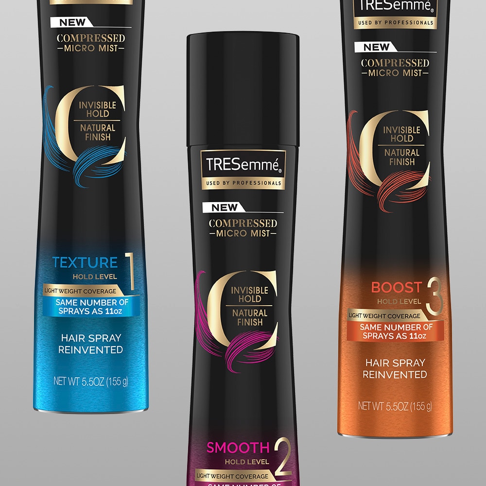 Product shot of TRESemmé Compressed Micro-Mist.