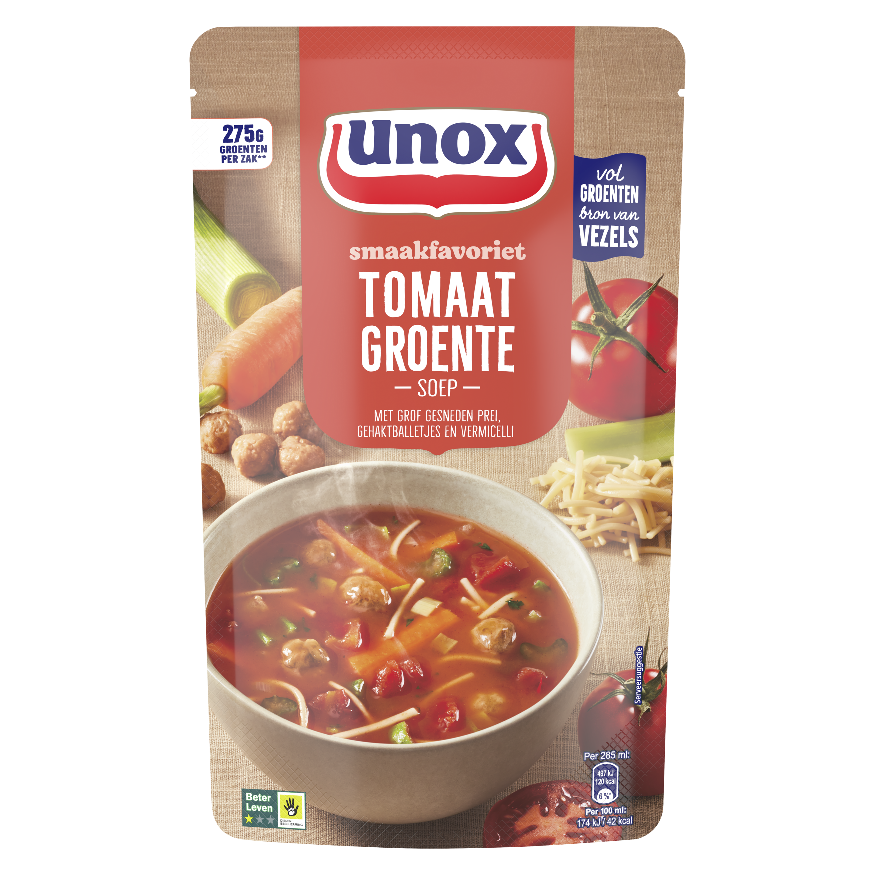 Unox  Soep In Zak Tomaat groentesoep 570 ml packshot