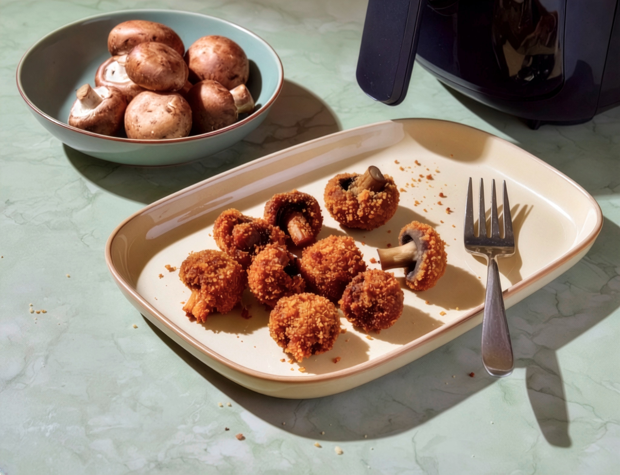 Panierte Champignons aus dem Air Fryer 17 Min  recipe