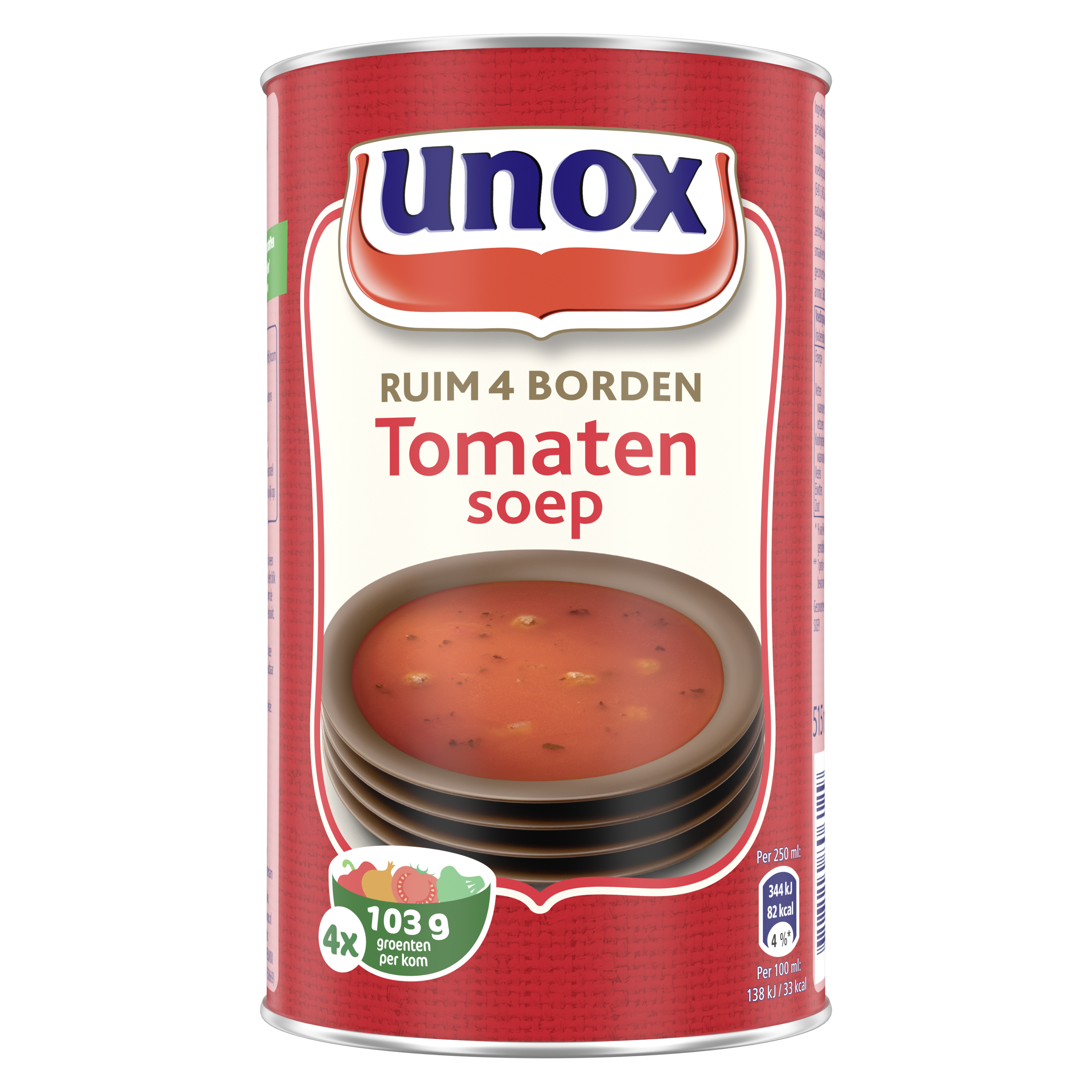Unox Soep in blik Ruim 4 borden Tomatensoep 515 ml packshot