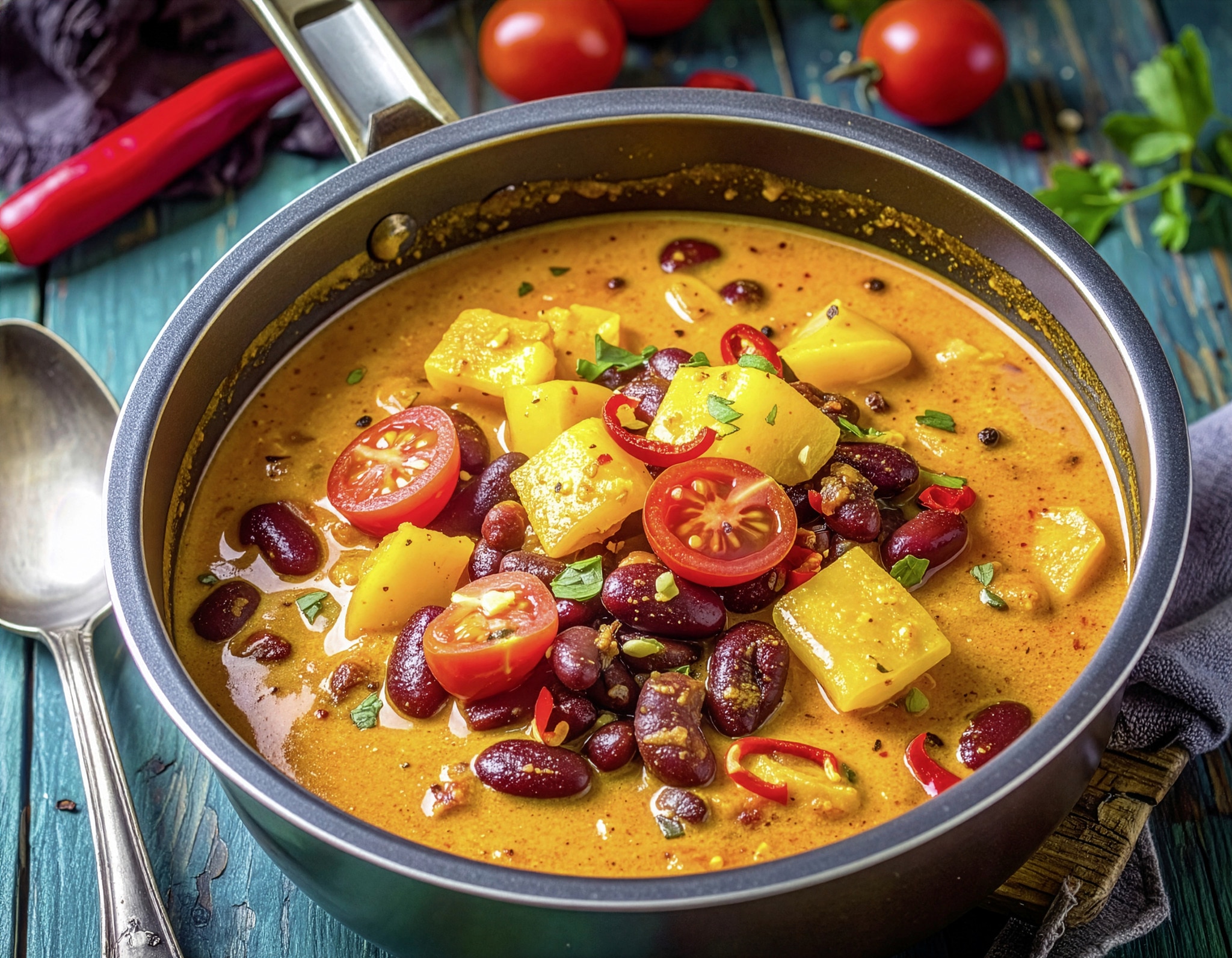 Veganes Kidney Bohnen Chili 20 Min  recipe