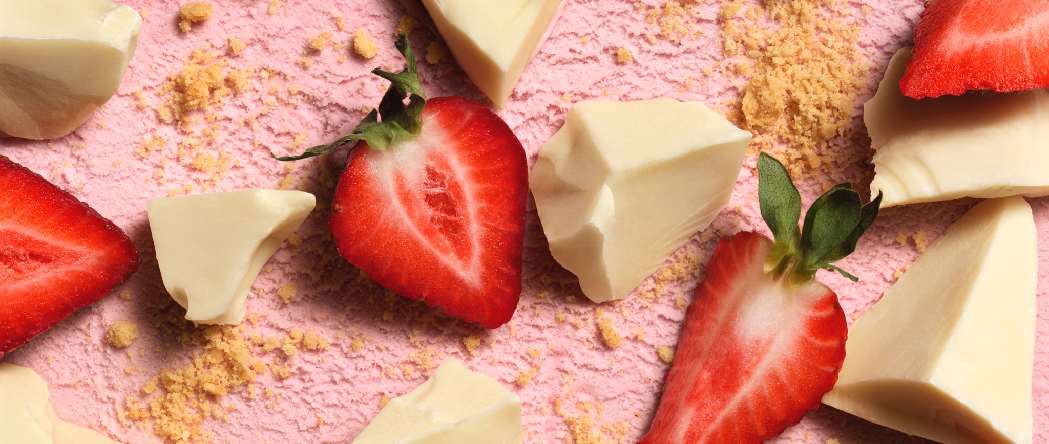 Strawberry White ice cream image 