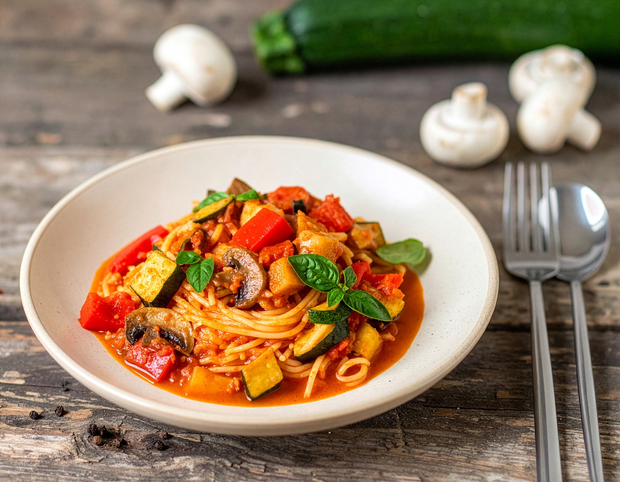 Vegane Gemüse Spaghetti 25 Min  recipe