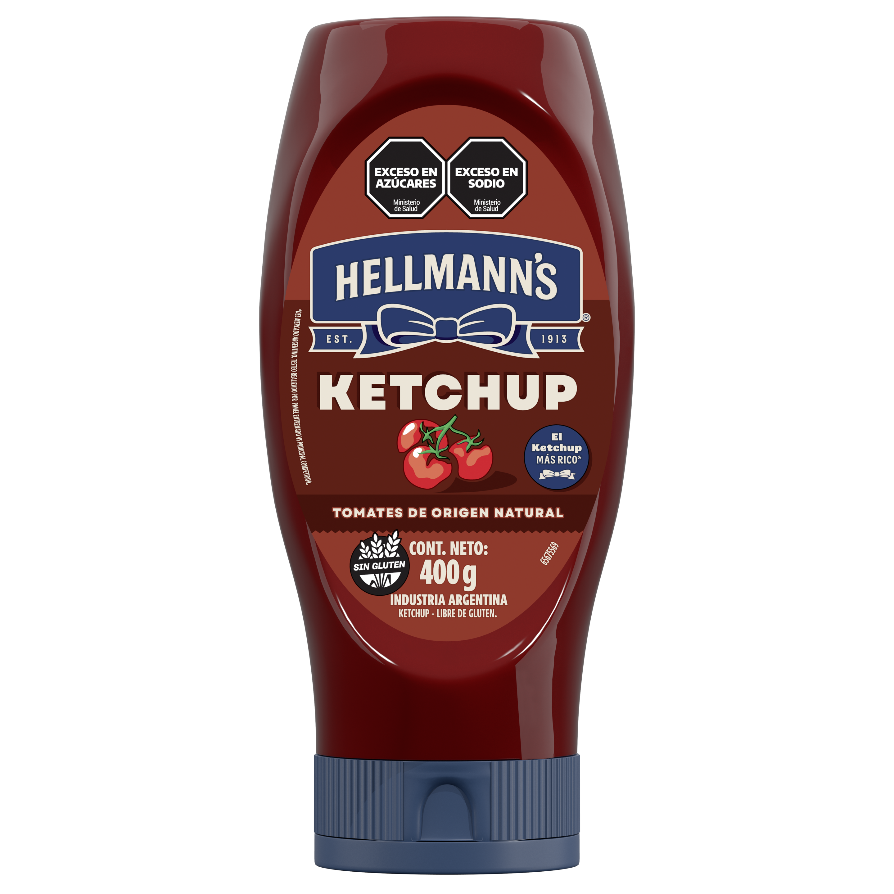Envase doypack rojo de ketchup Hellmann´s