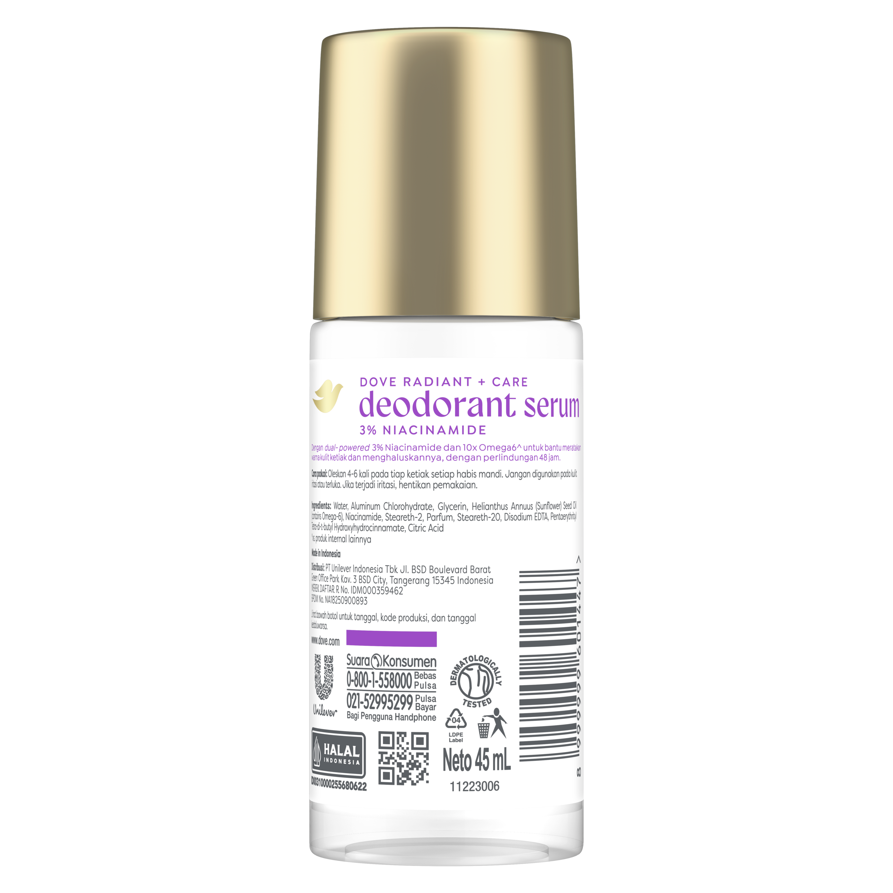 Deodorant Serum Roll On 3% Niacinamide + 10x Omega 6