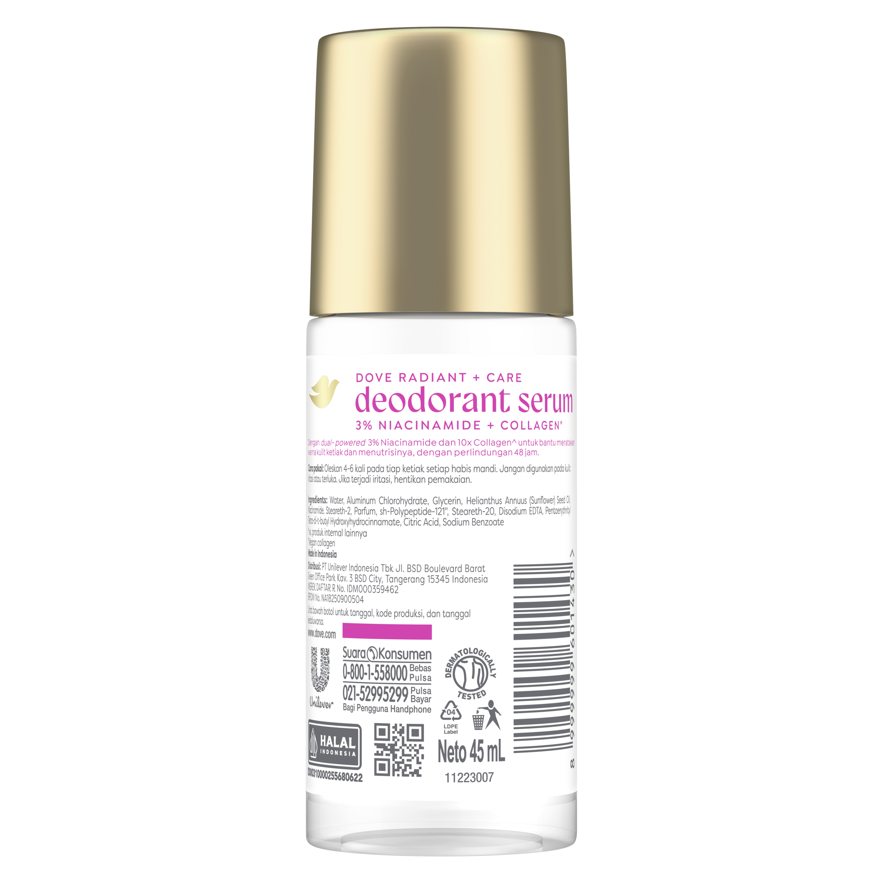 Deodorant Serum Roll On 3% Niacinamide + 10x Collagen