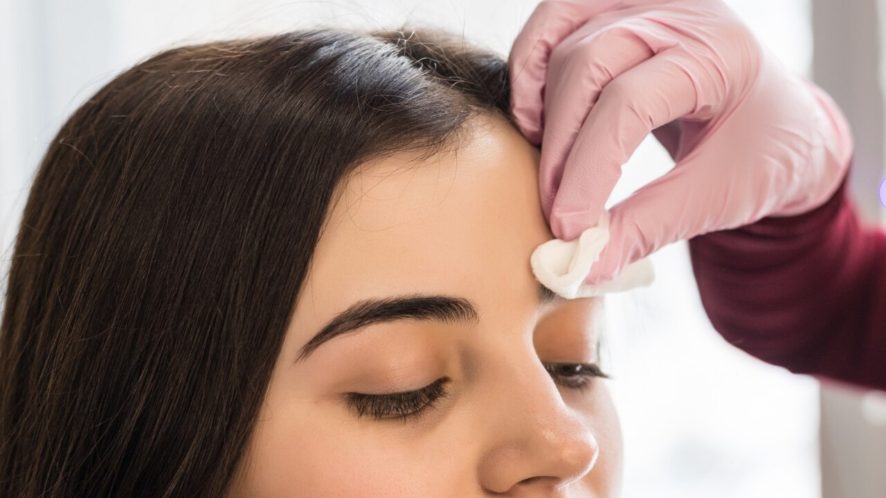 Step 2:  Cleansing the Brows