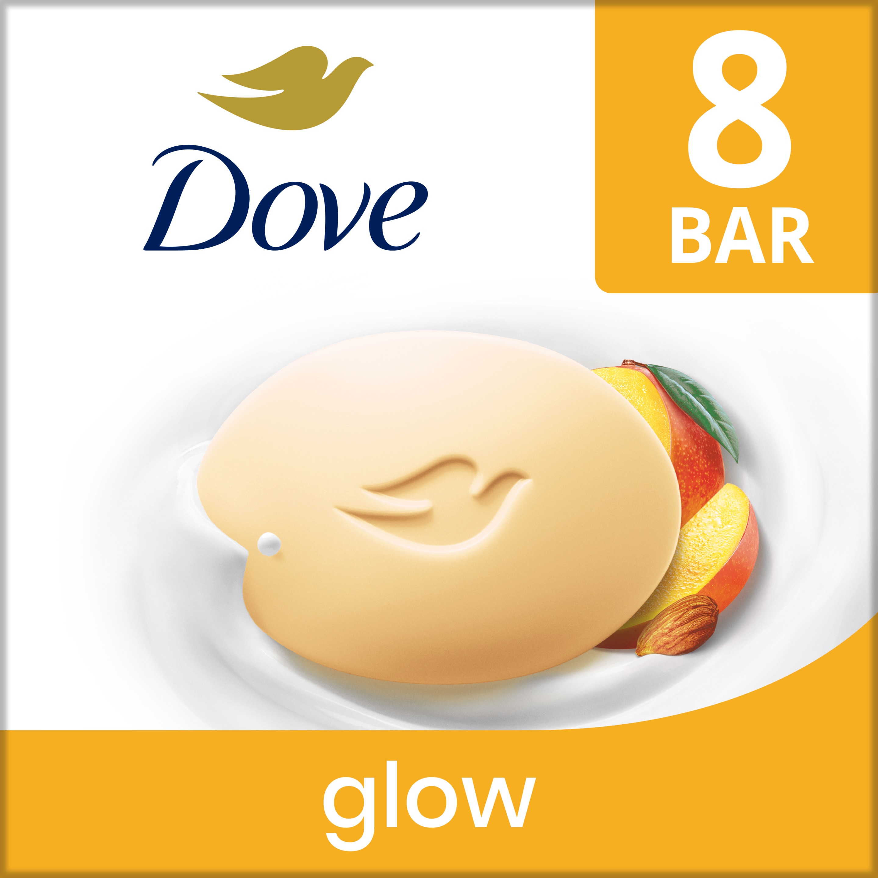 Dove Glowing Beauty Bar 8 bar 3.75 oz packshot