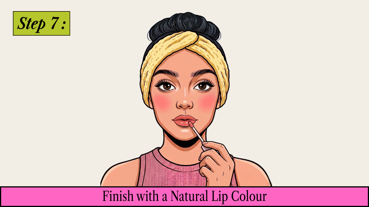 Step 7: Finish with a Natural Lip Colour