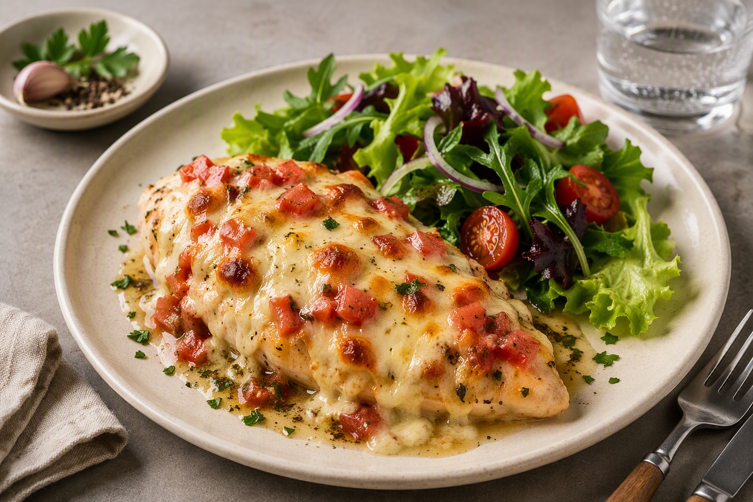 Cheesy Garlic Chicken