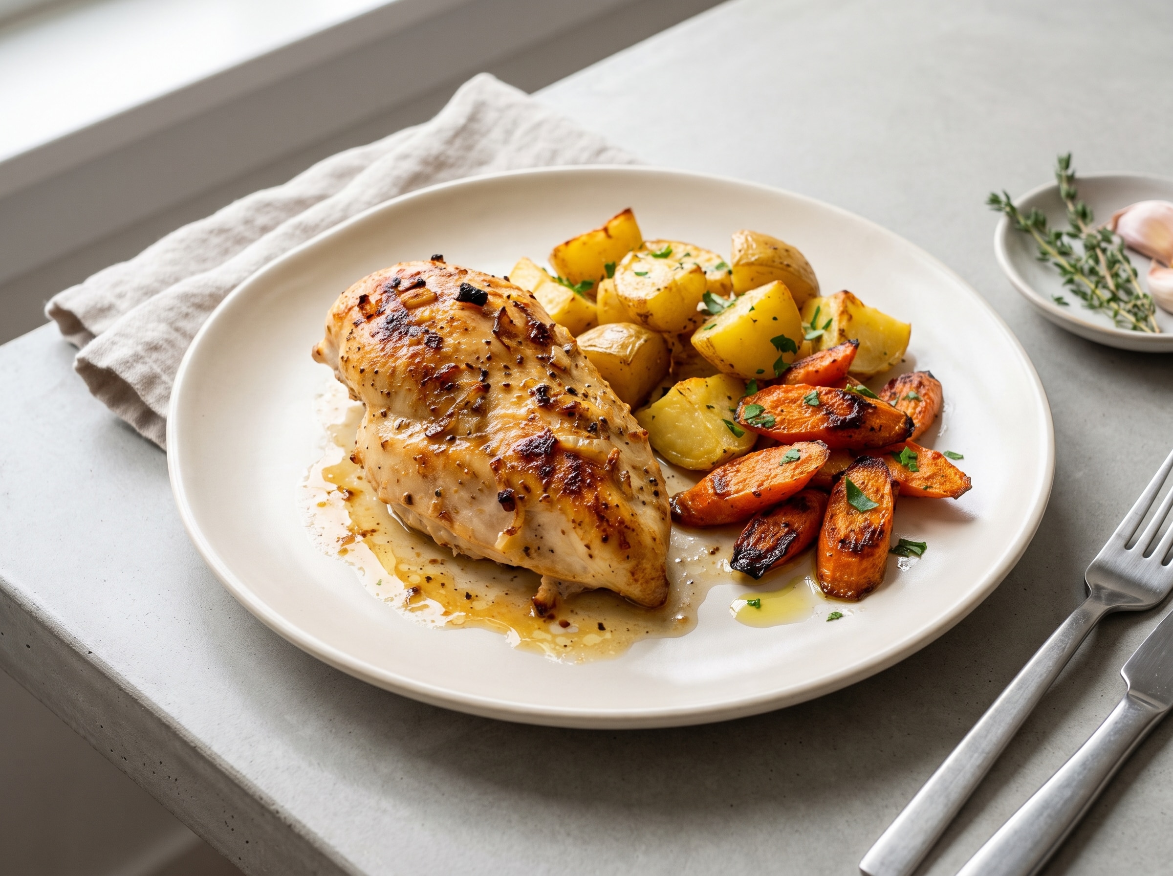 Onion-Roasted Chicken &amp; Vegetables
