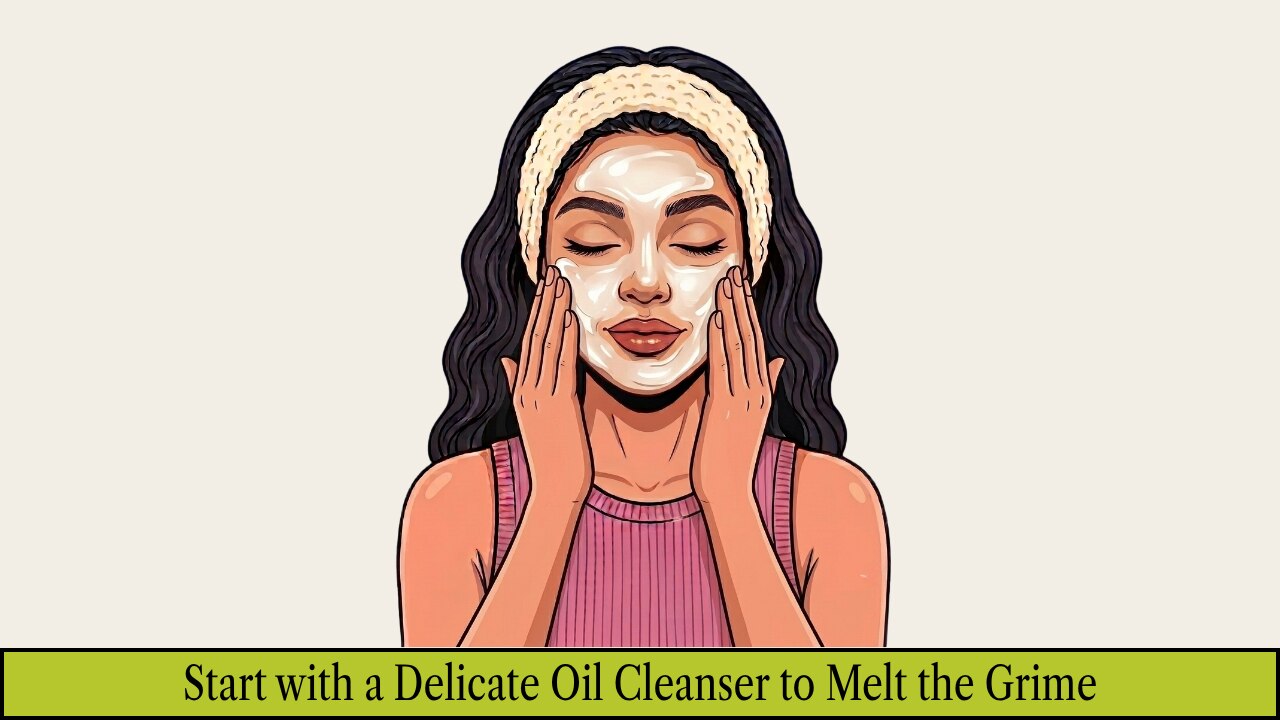 Step 1: Start with a Delicate Oil Cleanser to Melt the Grime