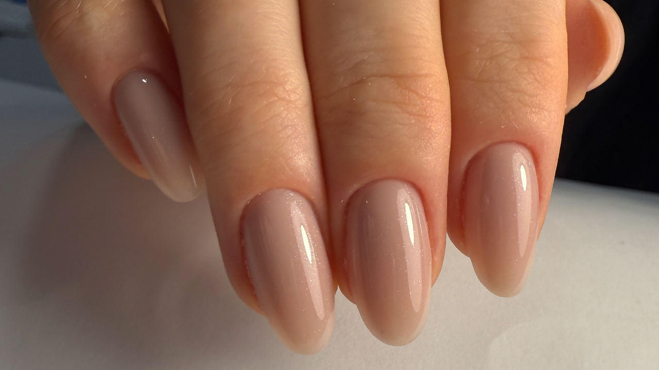 17. Nude Chrome Nails