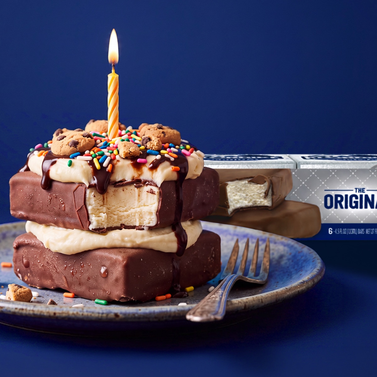 Easy Klondike Bar No-Bake Ice Cream Bar Cake