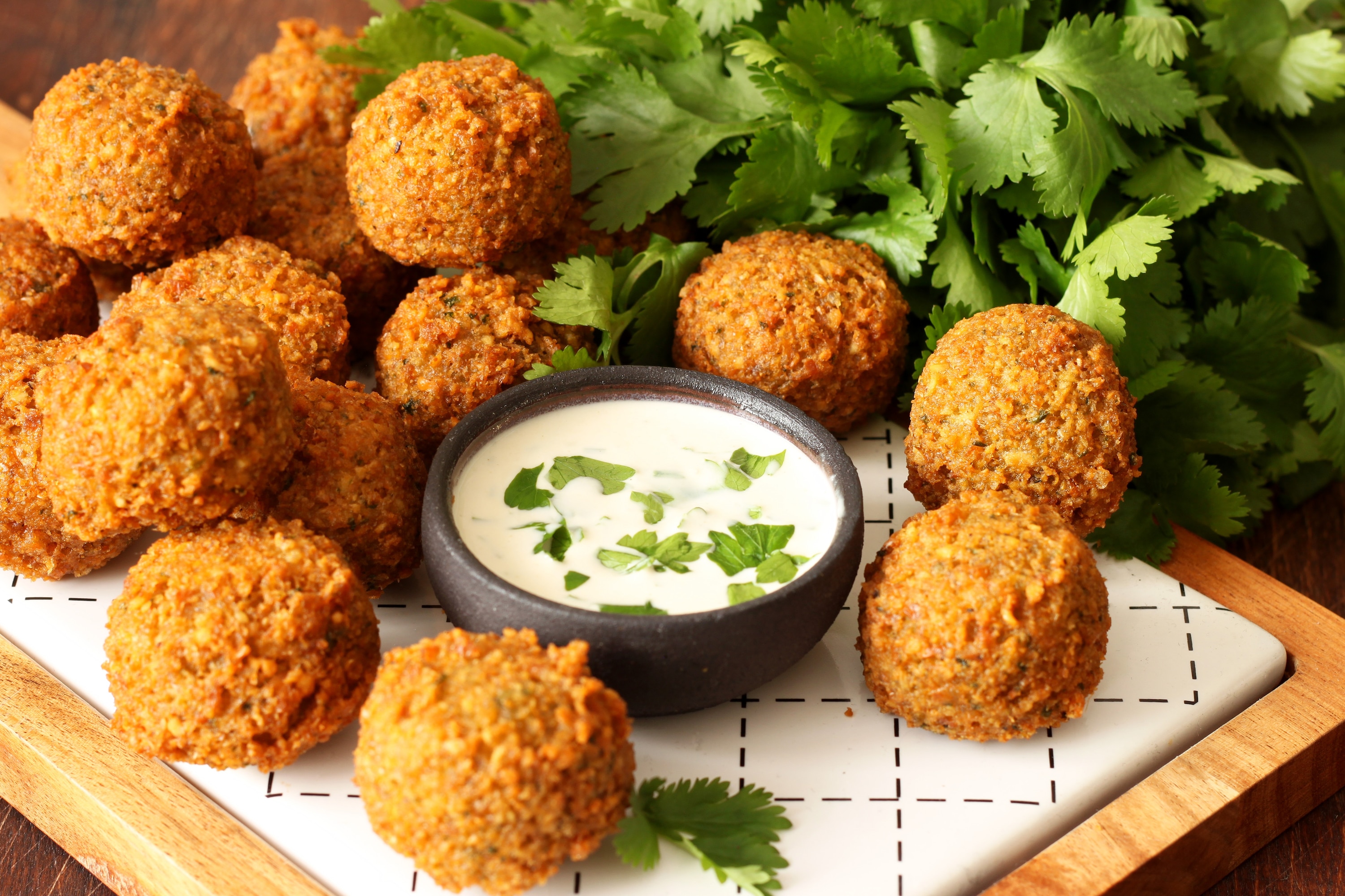 30-Minute Falafel Recipe With Roasted Garlic Mayo