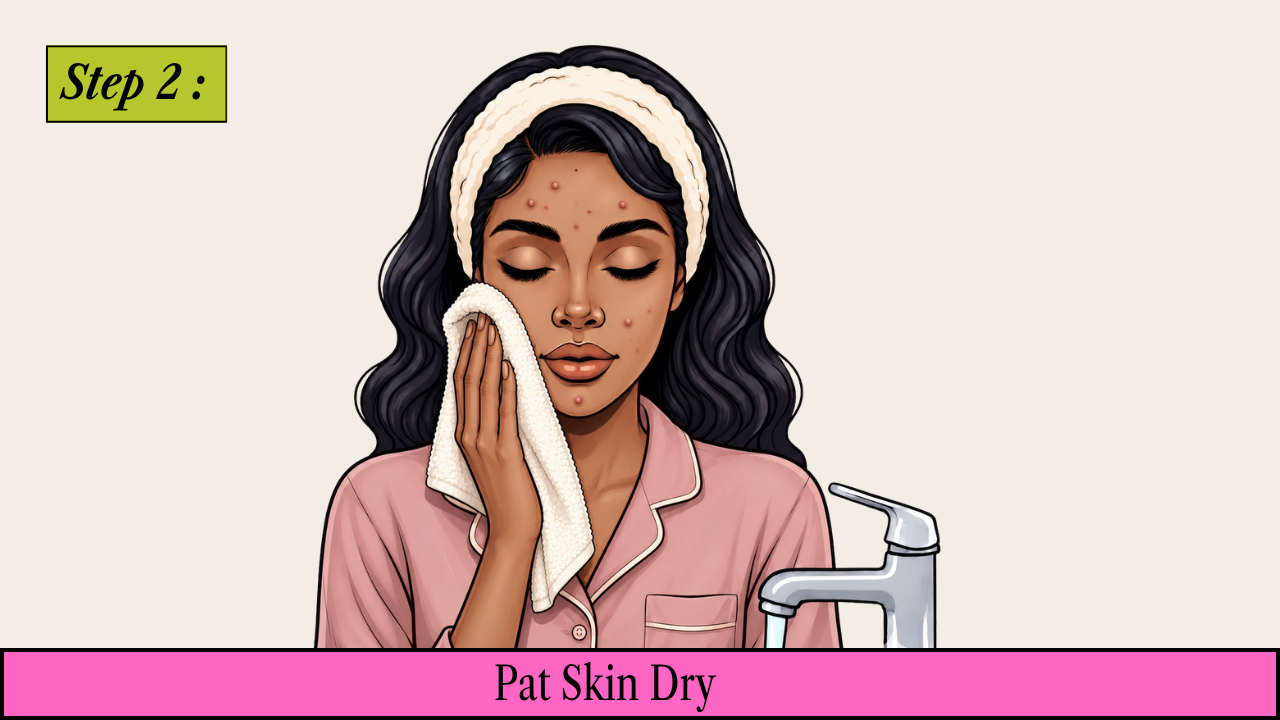 Step 2: Pat Skin Dry