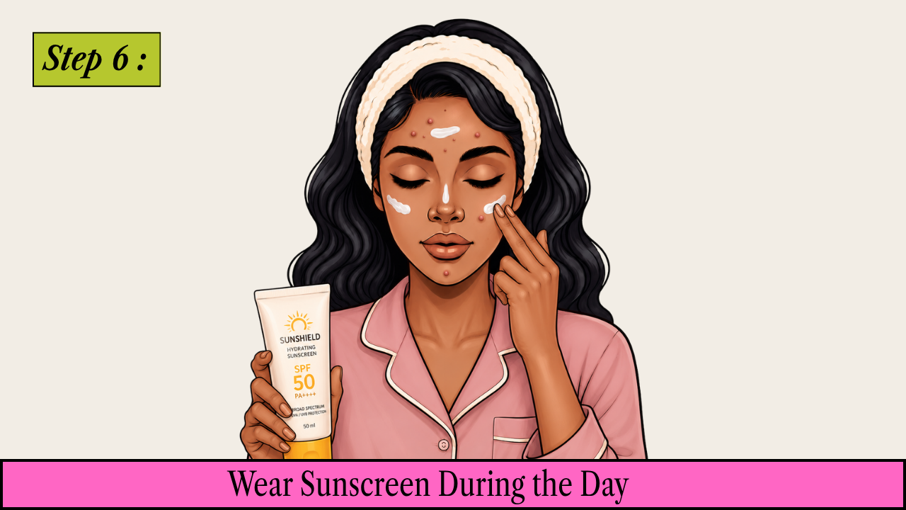 Step 6: Wear Sunscreen During the Day
