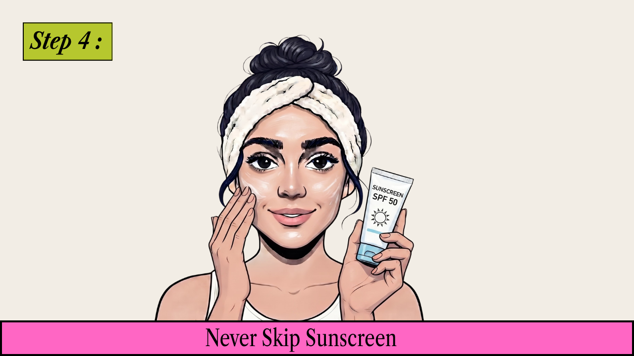 Step 4: Never Skip Sunscreen