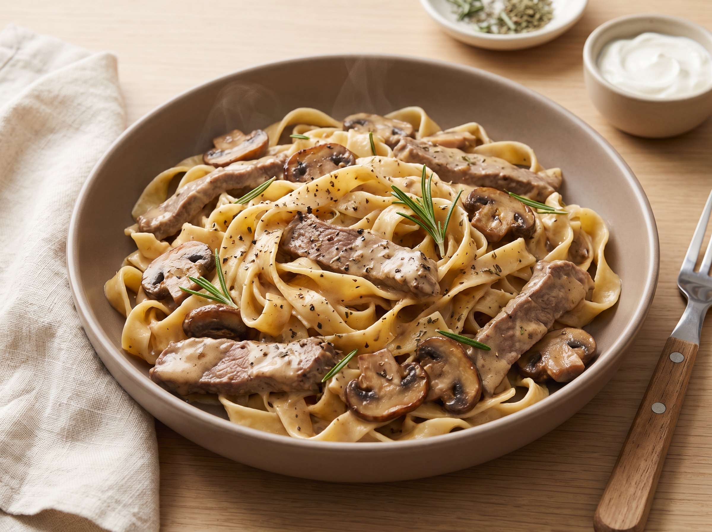 Creamy Beef Stroganoff