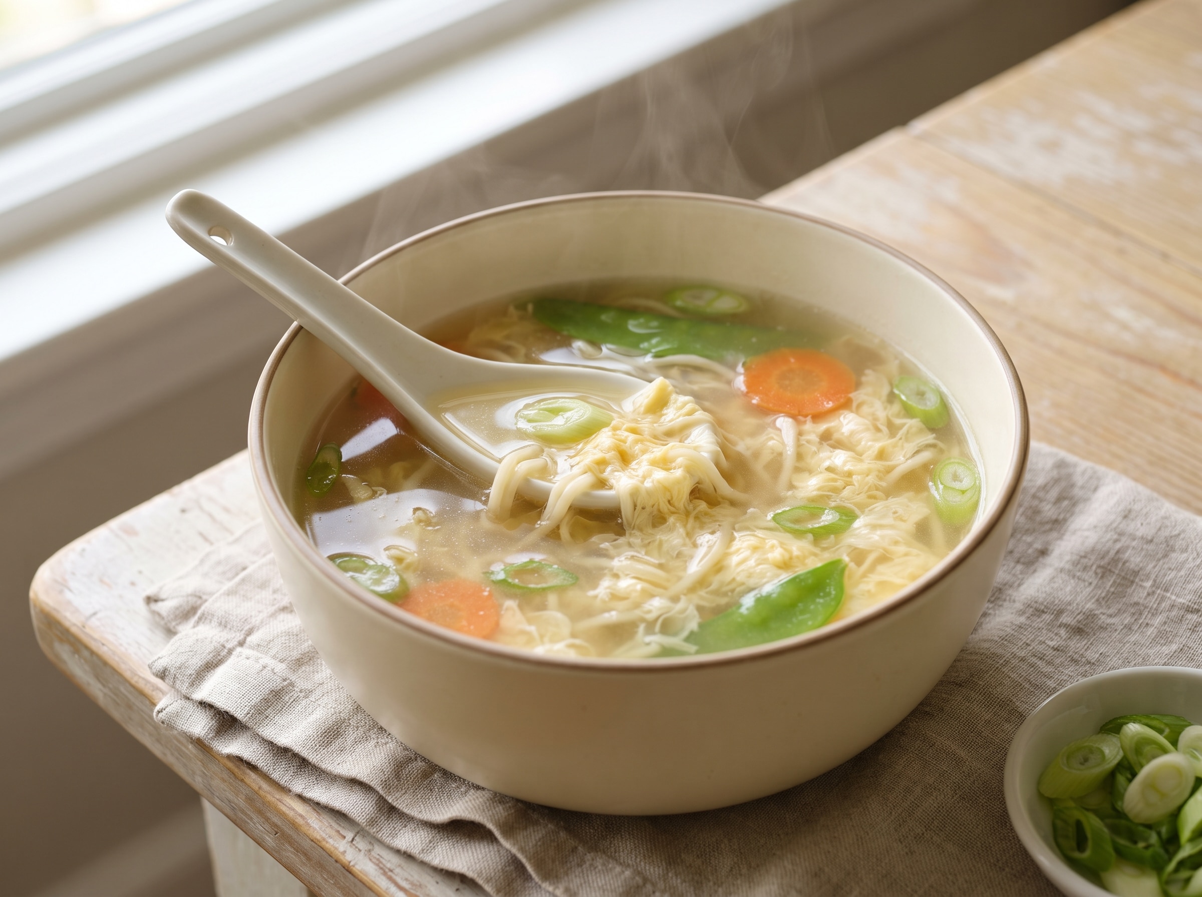 Egg Drop Noodle Soup 15 mins  recipe